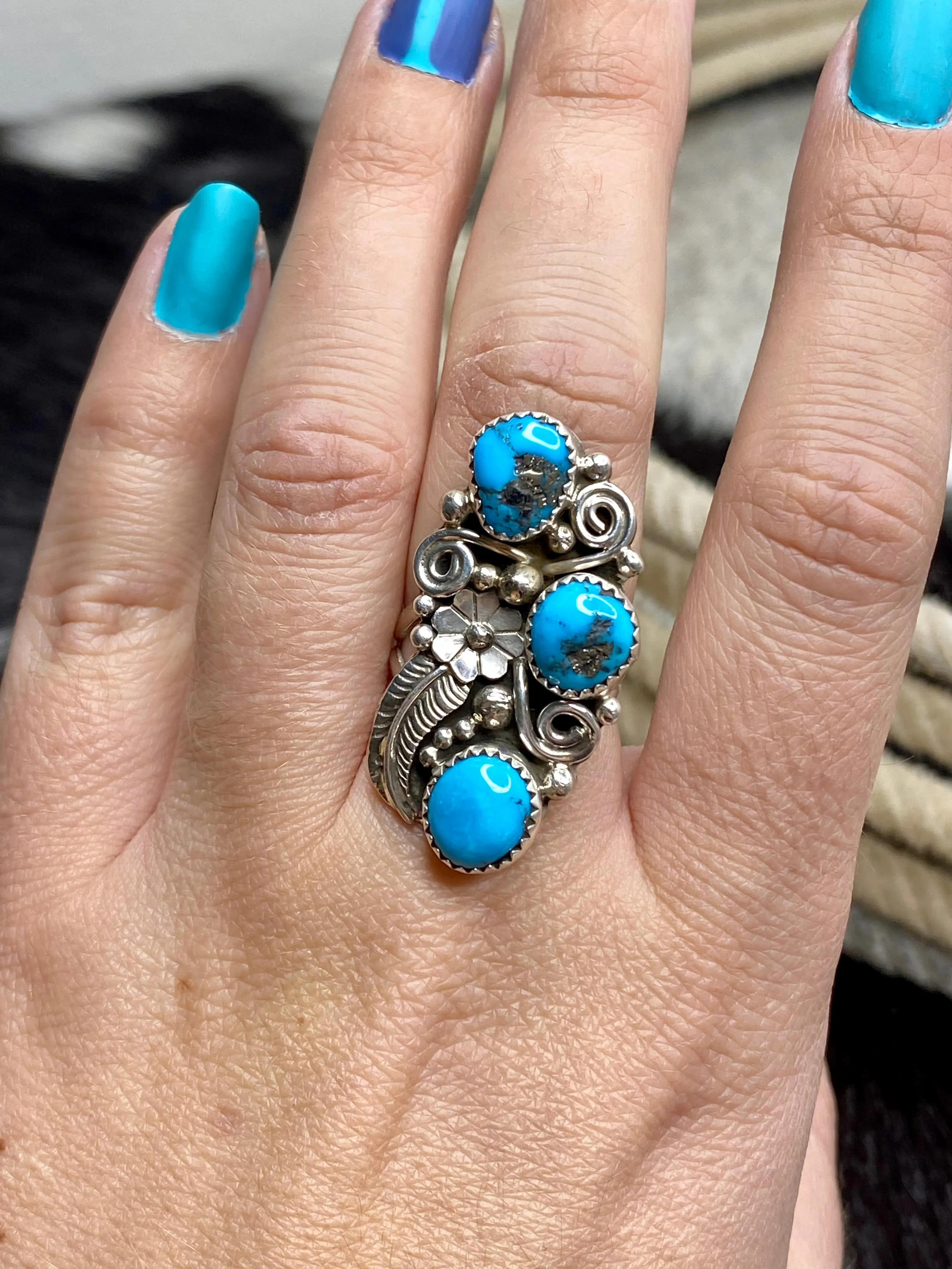 Masterpiece Turquoise Sterling Silver Ring