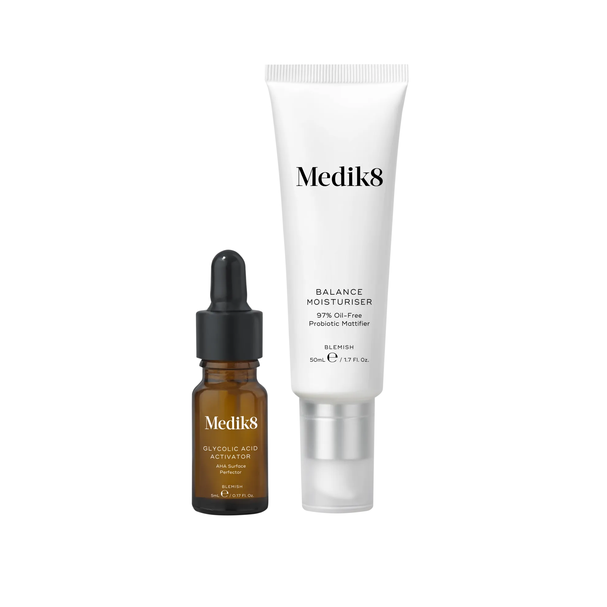 Medik8 Balance Moisturiser with Glycolic Acid Activator 60ml