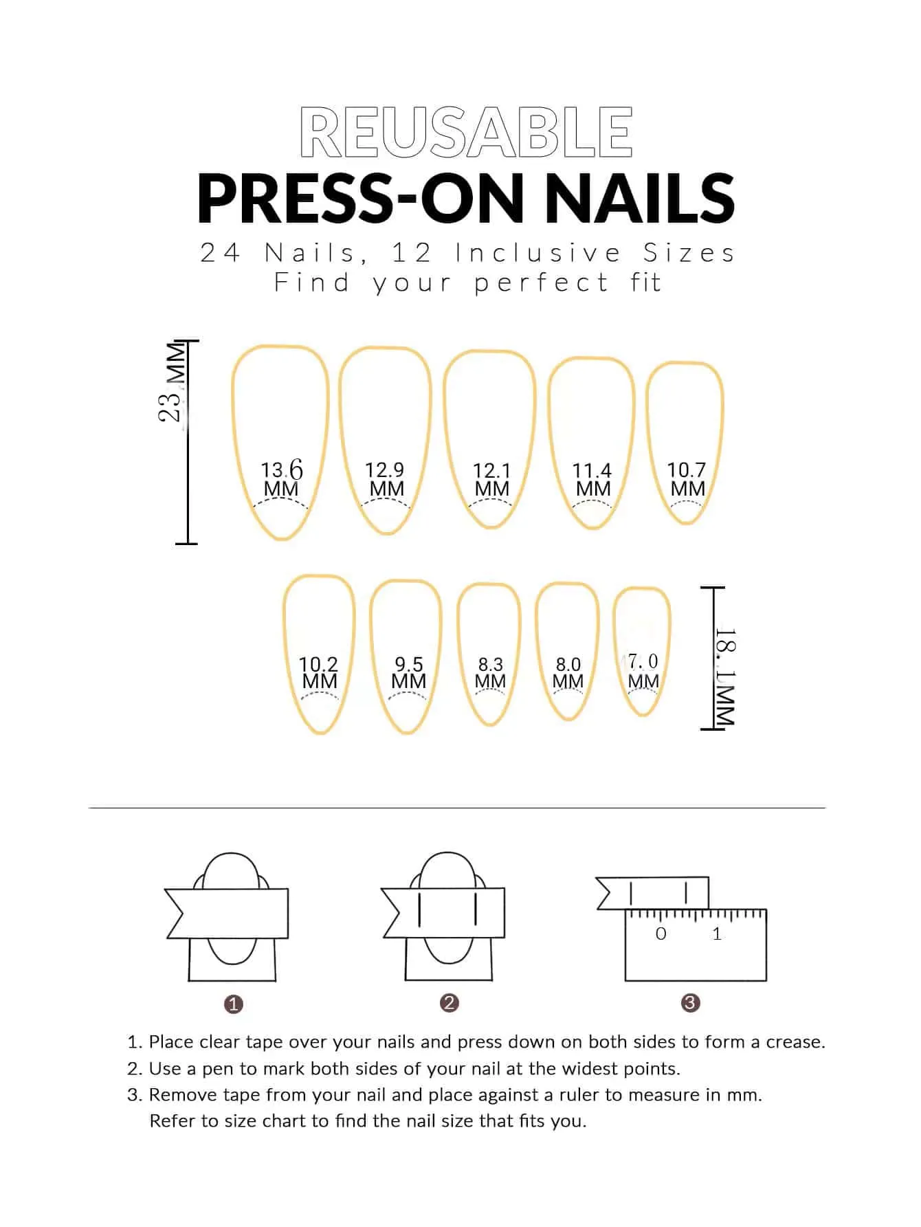 Metallic Almond Press on Nails