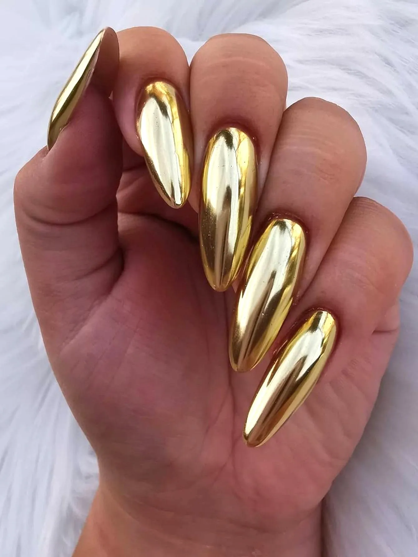 Metallic Almond Press on Nails