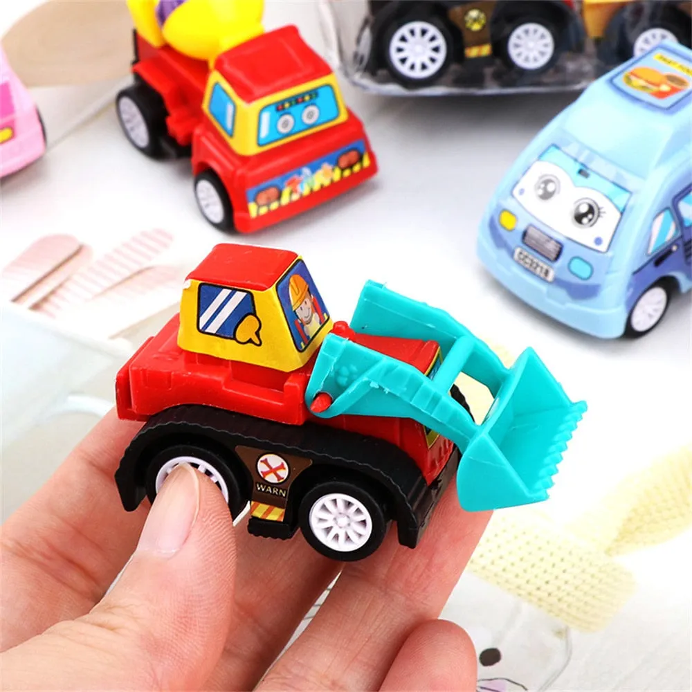 Mini Car Model Toy Pull Back Car Toys Engineering Vehicle Fire Truck Kids Inertia Cars Boy Toys