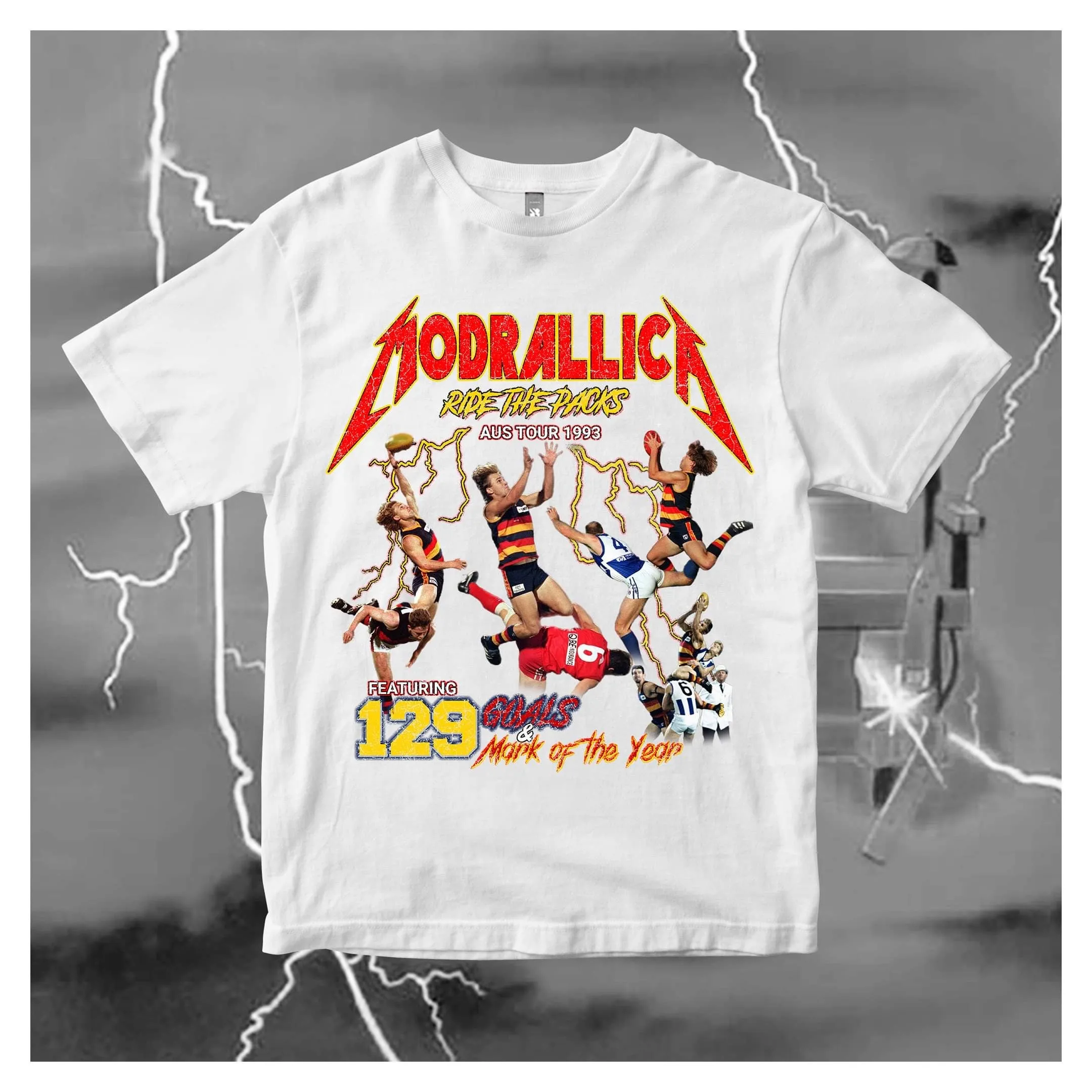 'MODRA-LLICA' 1993 TOUR: WHITE - HEAVY TEE