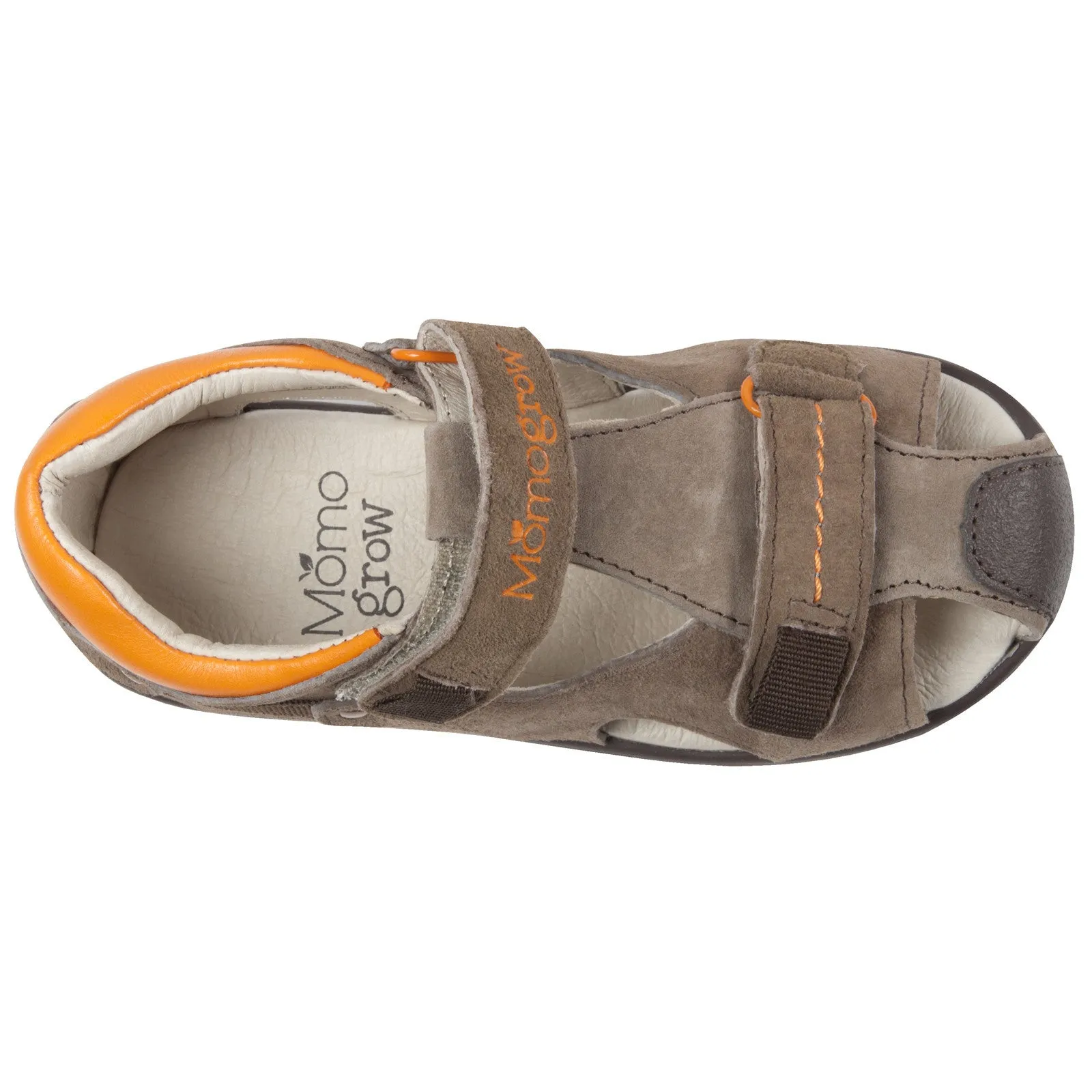 Momo Grow Double-Strap Leather Sandal Shoes (Toddler & Little Boy)