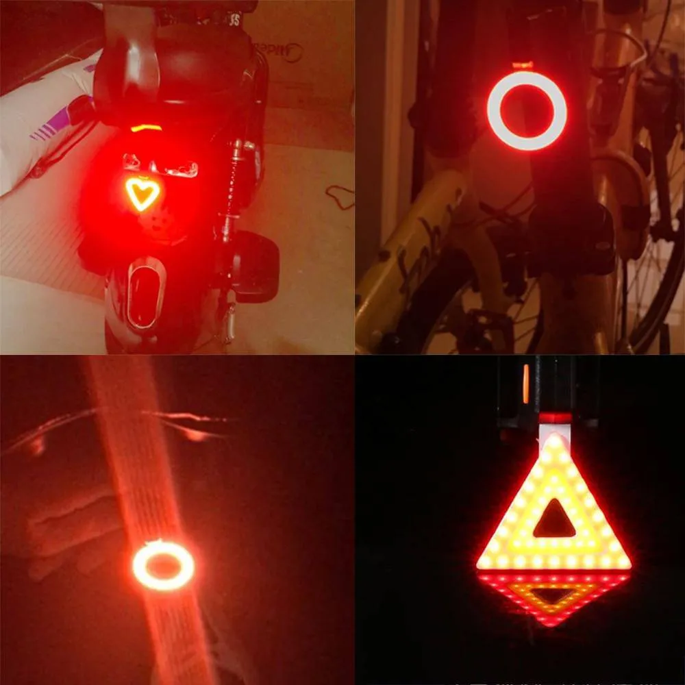 Multi Lighting Modes Bicycle Light USB Charge Led Bike Light Flash Tail Rear