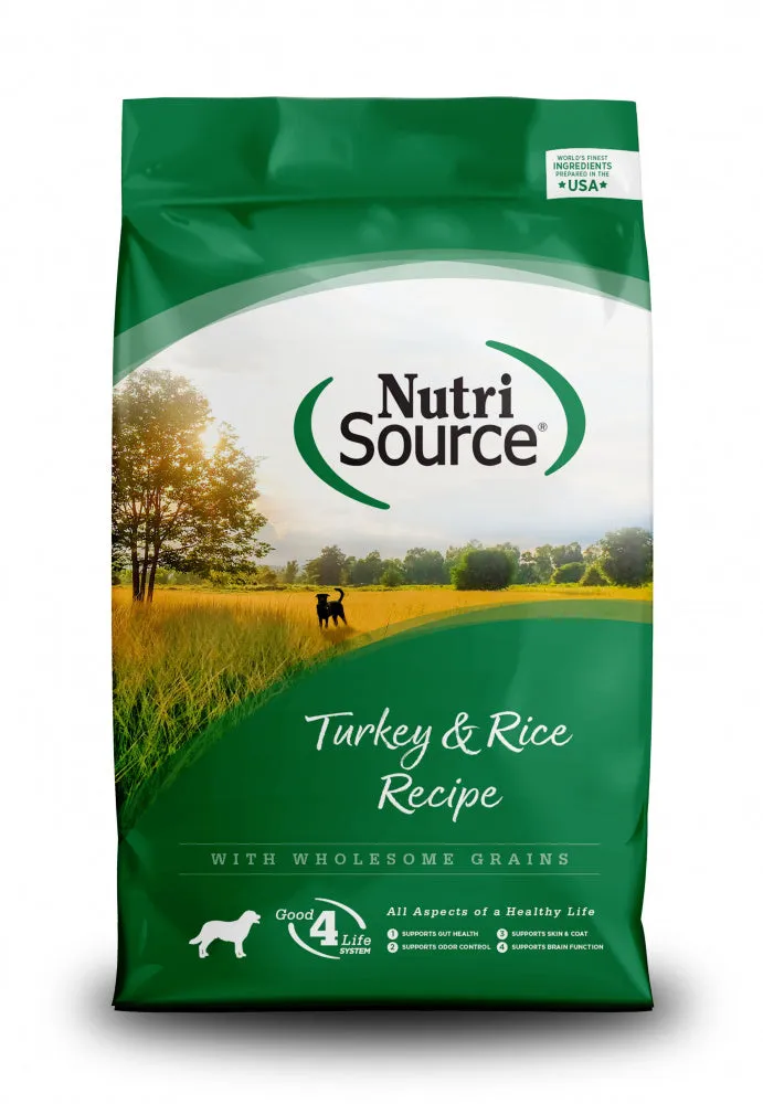 NutriSource Turkey & Rice Recipe Dry Dog Food, 26-lb