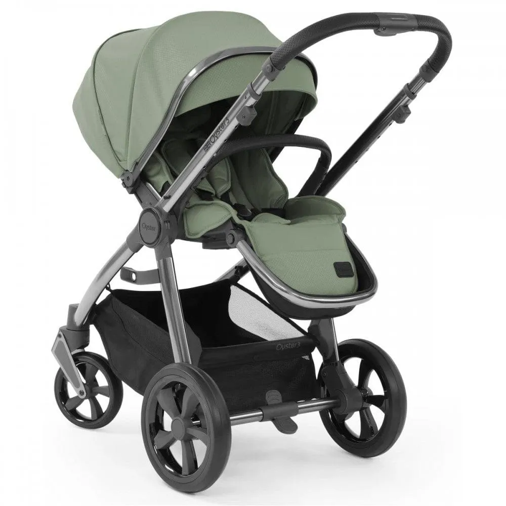 Oyster 3 Stroller - Gun Metal/Spearmint