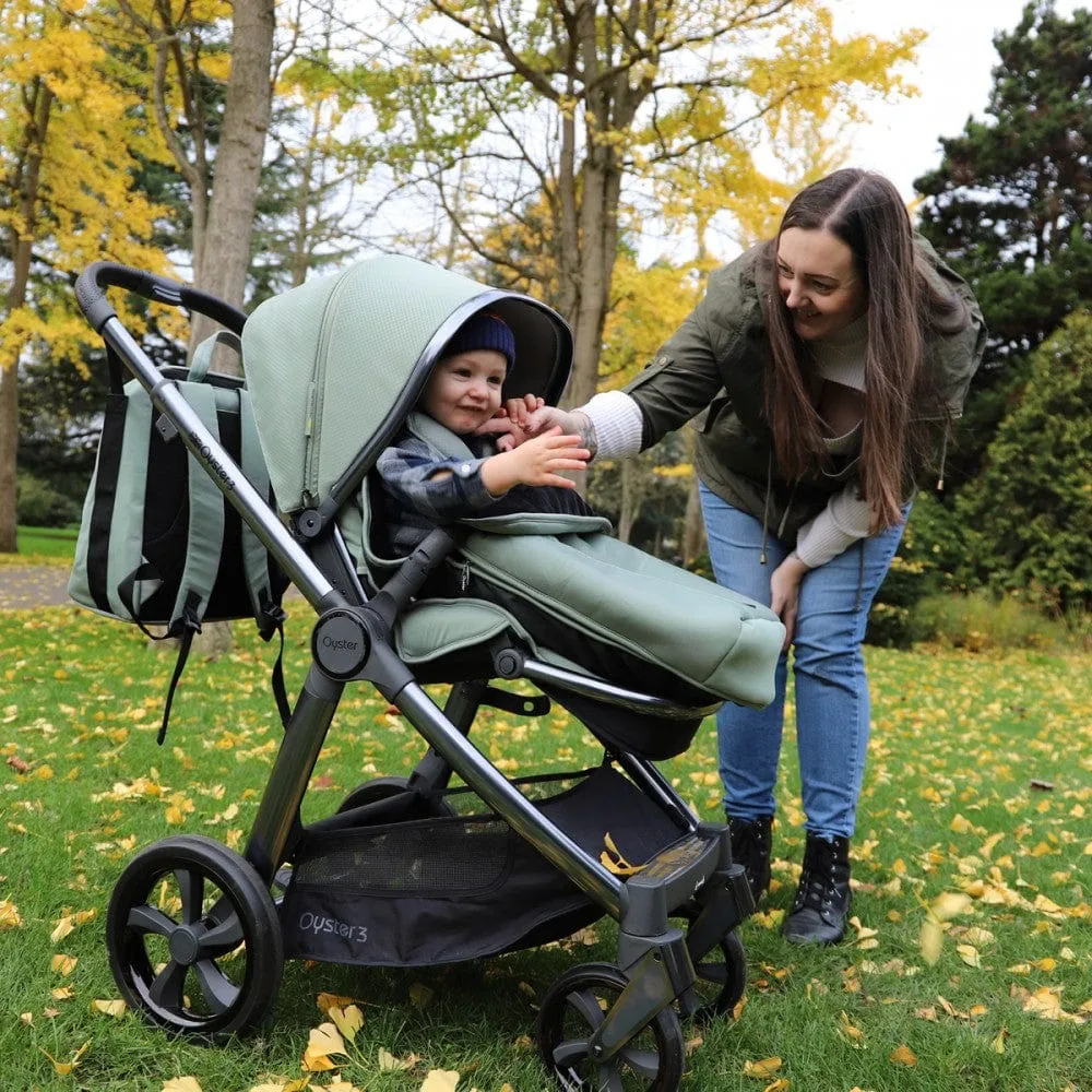 Oyster 3 Stroller - Gun Metal/Spearmint