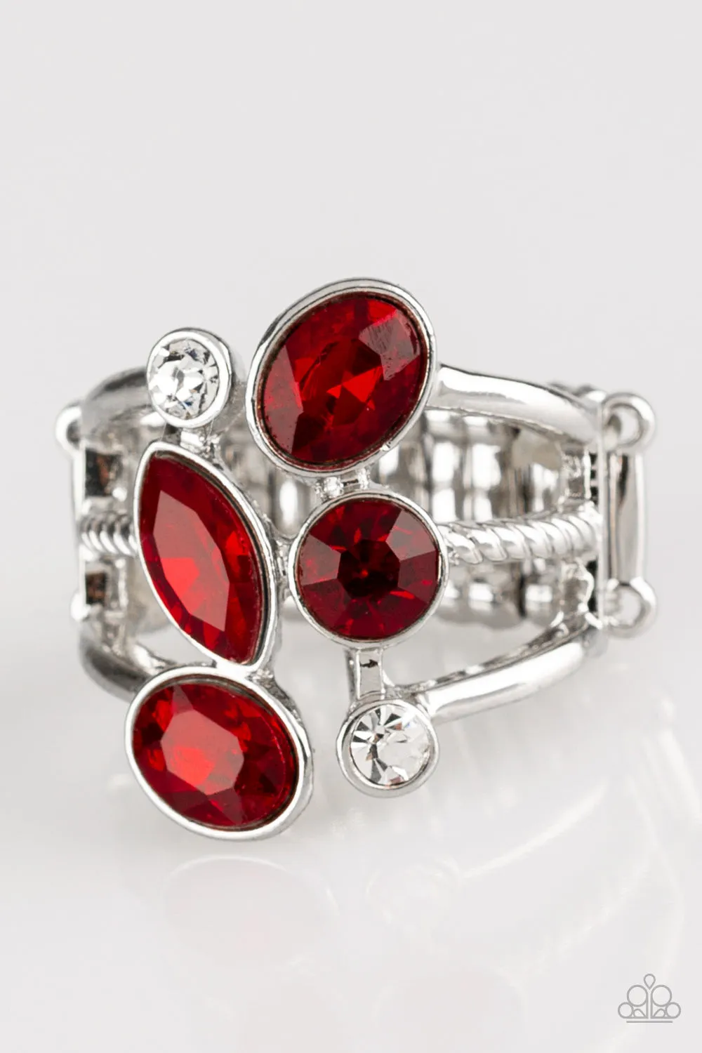 Paparazzi Metro Mingle - Red Dainty Ring