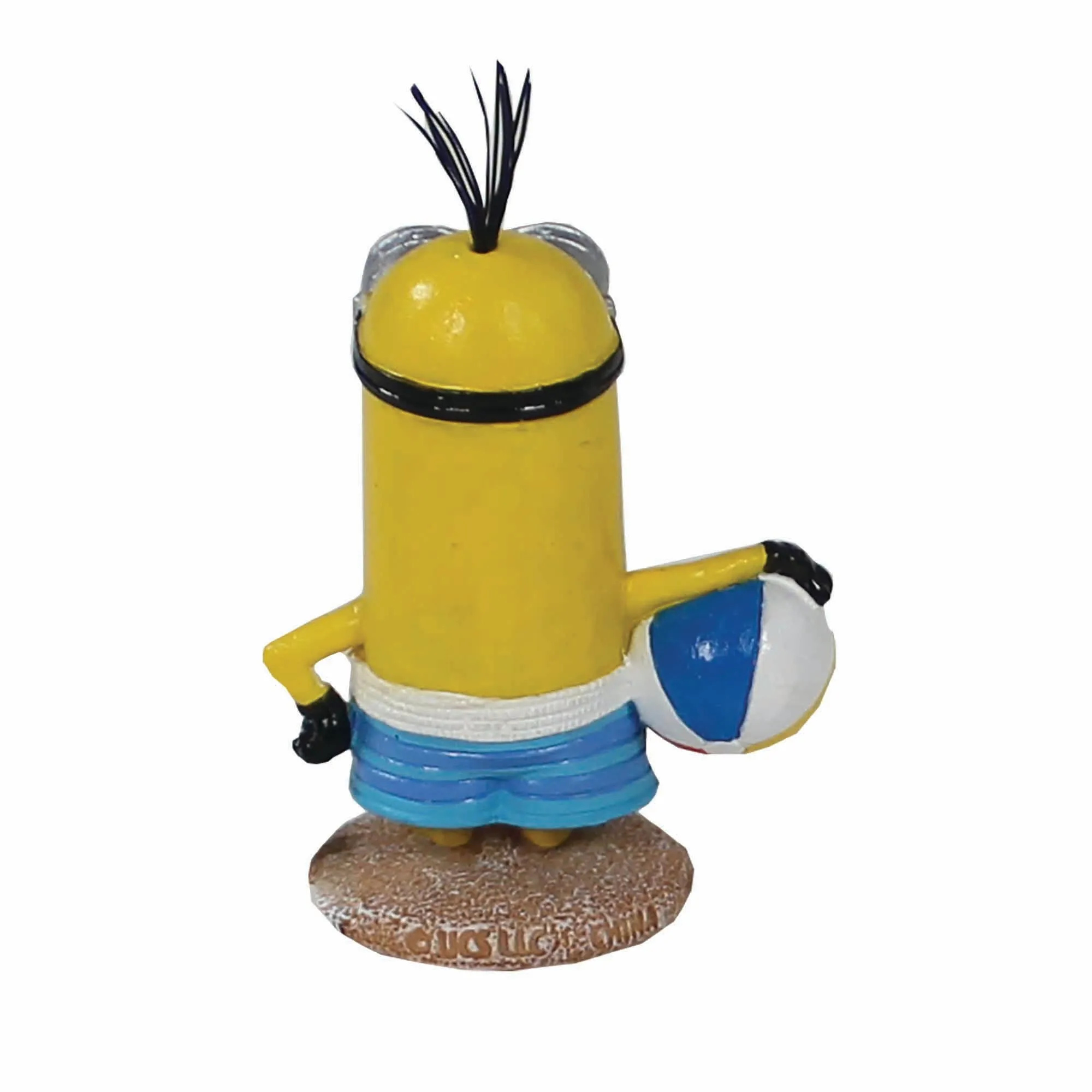 Penn-Plax Minions Officially Licensed Fish Tank and Aquarium Ornament – Beach Buddy Kevin - Small