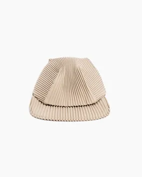 Pleats Cap in Light Mocha Brown