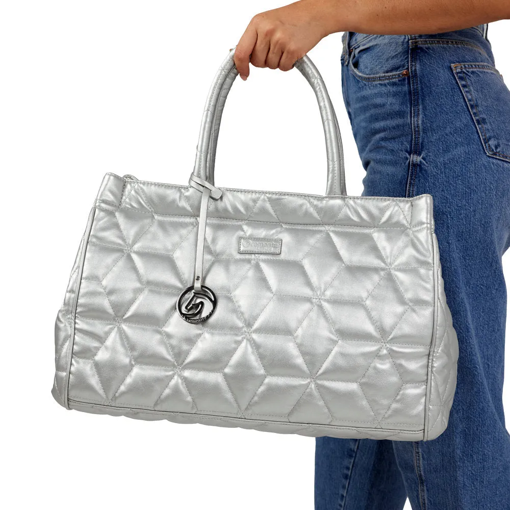 Remonte Handbag Silver/Platinum Weekend Statement Bag Q0757-91