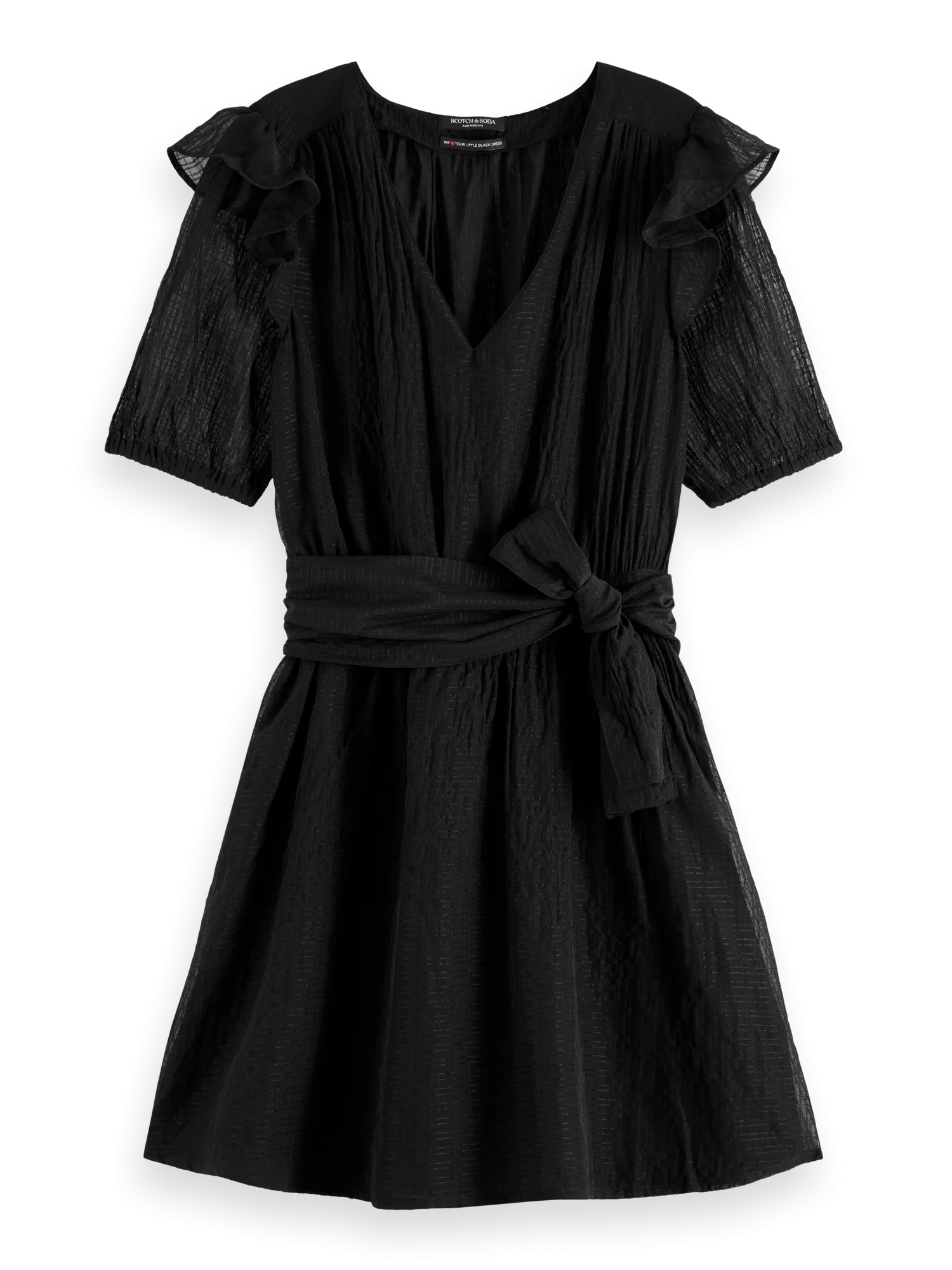 Robe à volant noire