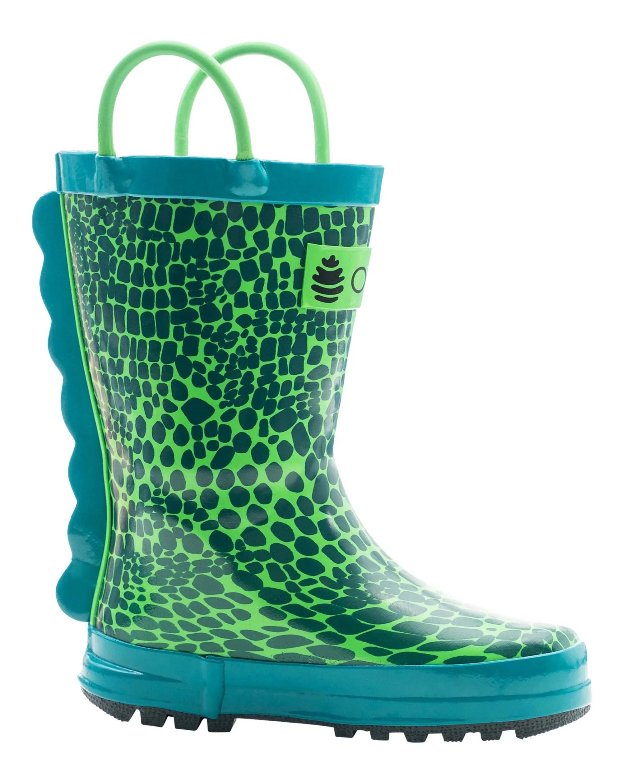 Scaley Monster Loop Handle Rubber Rain Boots