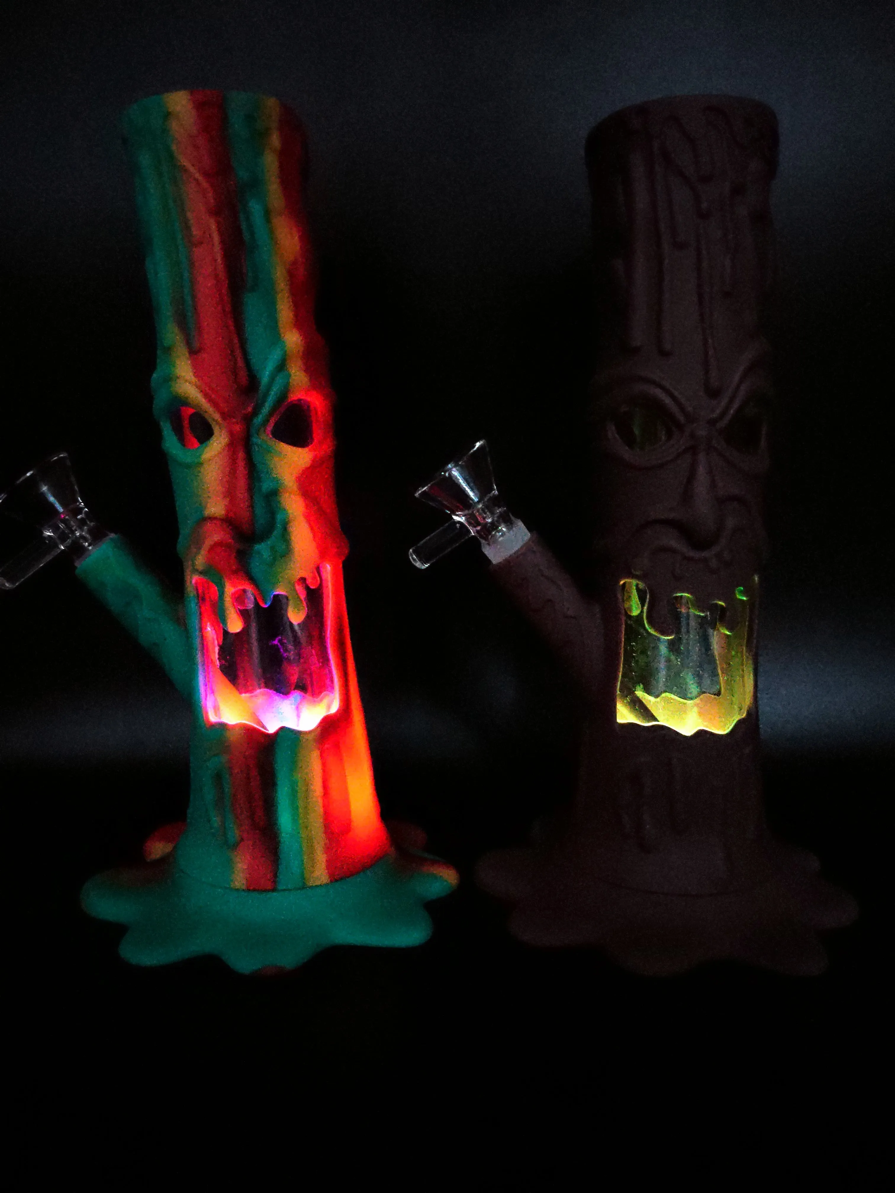 Scary Tree Silicone/Glass LED Water Pipe | 9 14mm