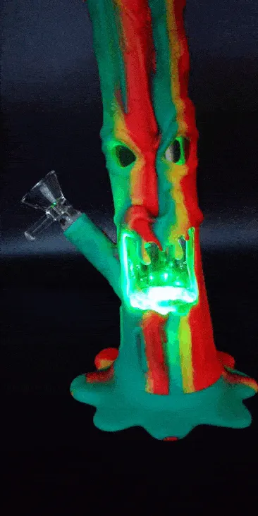 Scary Tree Silicone/Glass LED Water Pipe | 9 14mm