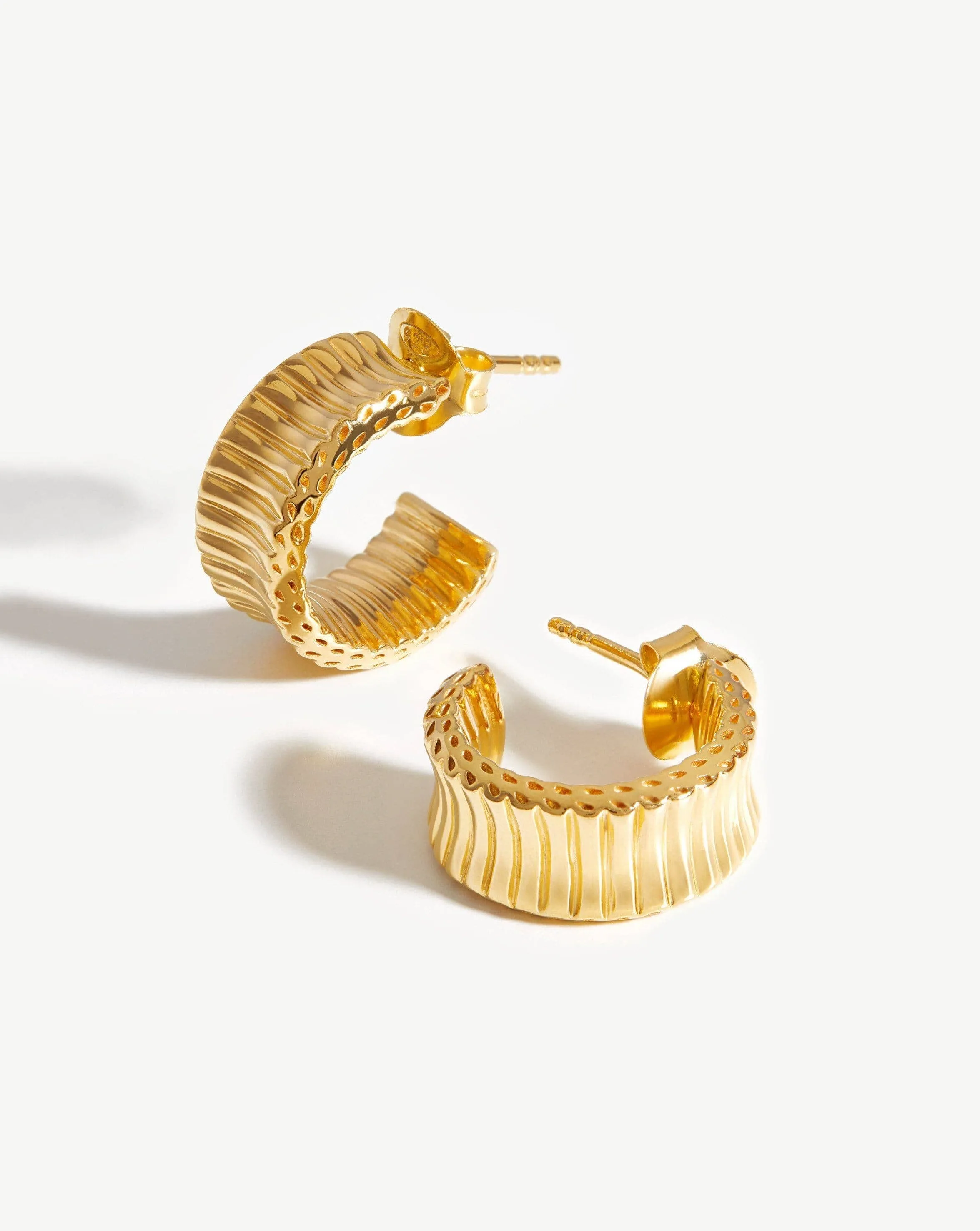 Small Chunky Frill Hoop Earrings