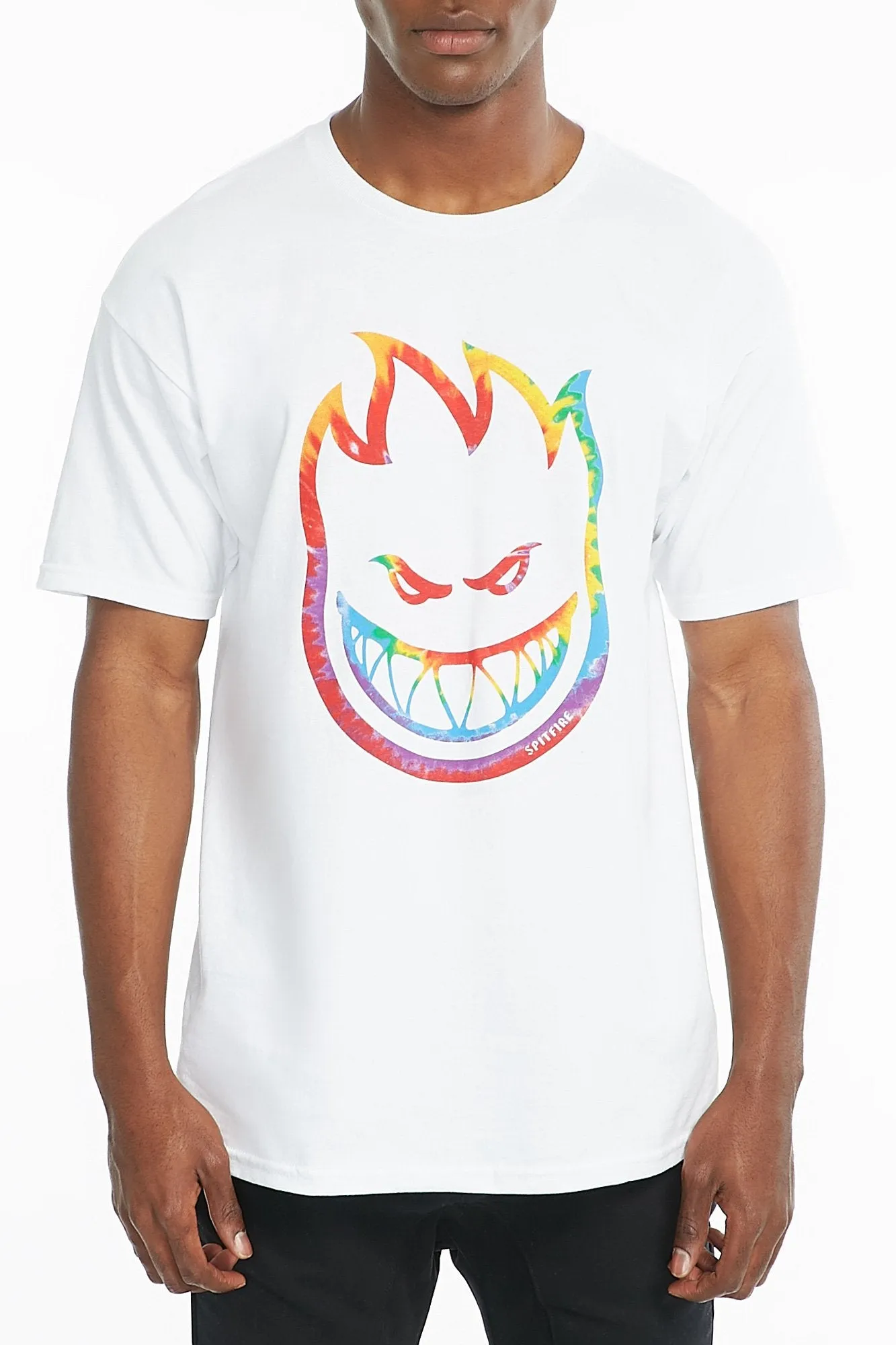 Spitfire Guys Flame White Logo Tee