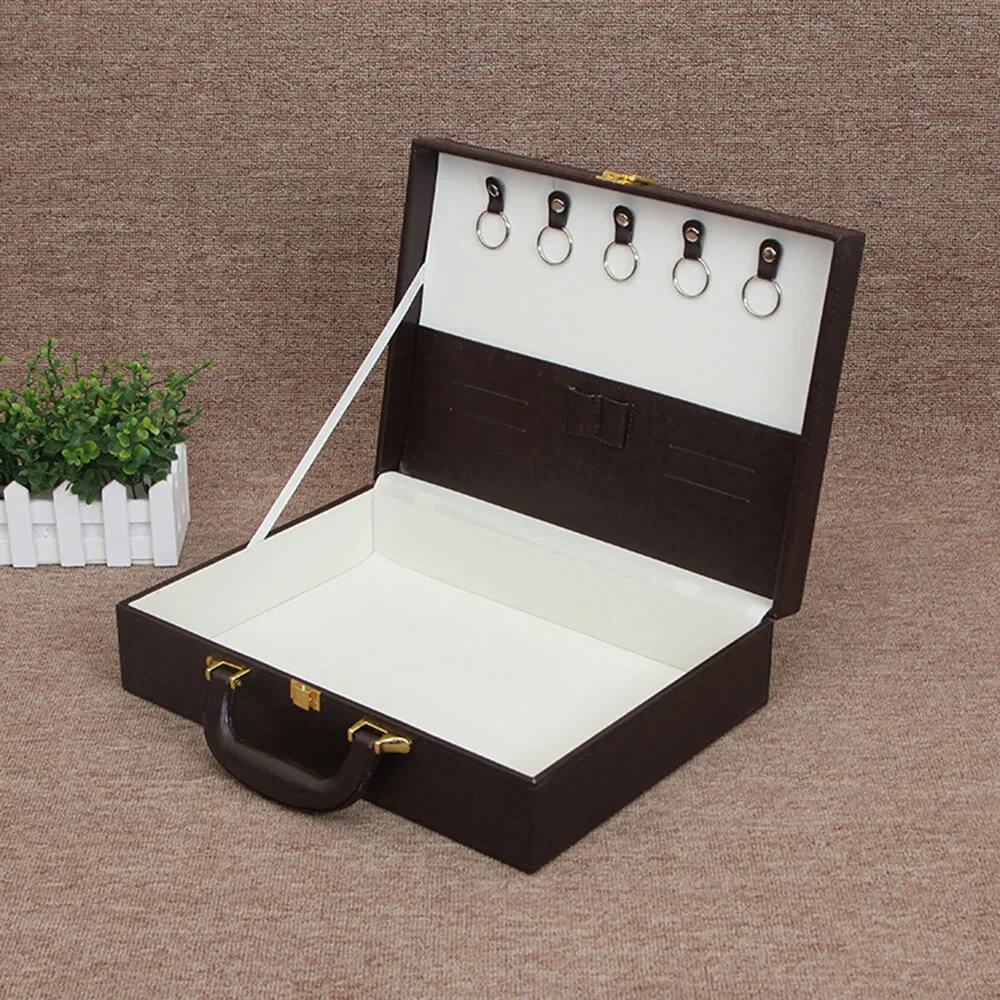 Stylish Faux Leather Box with Lockable Clasp perfect for work