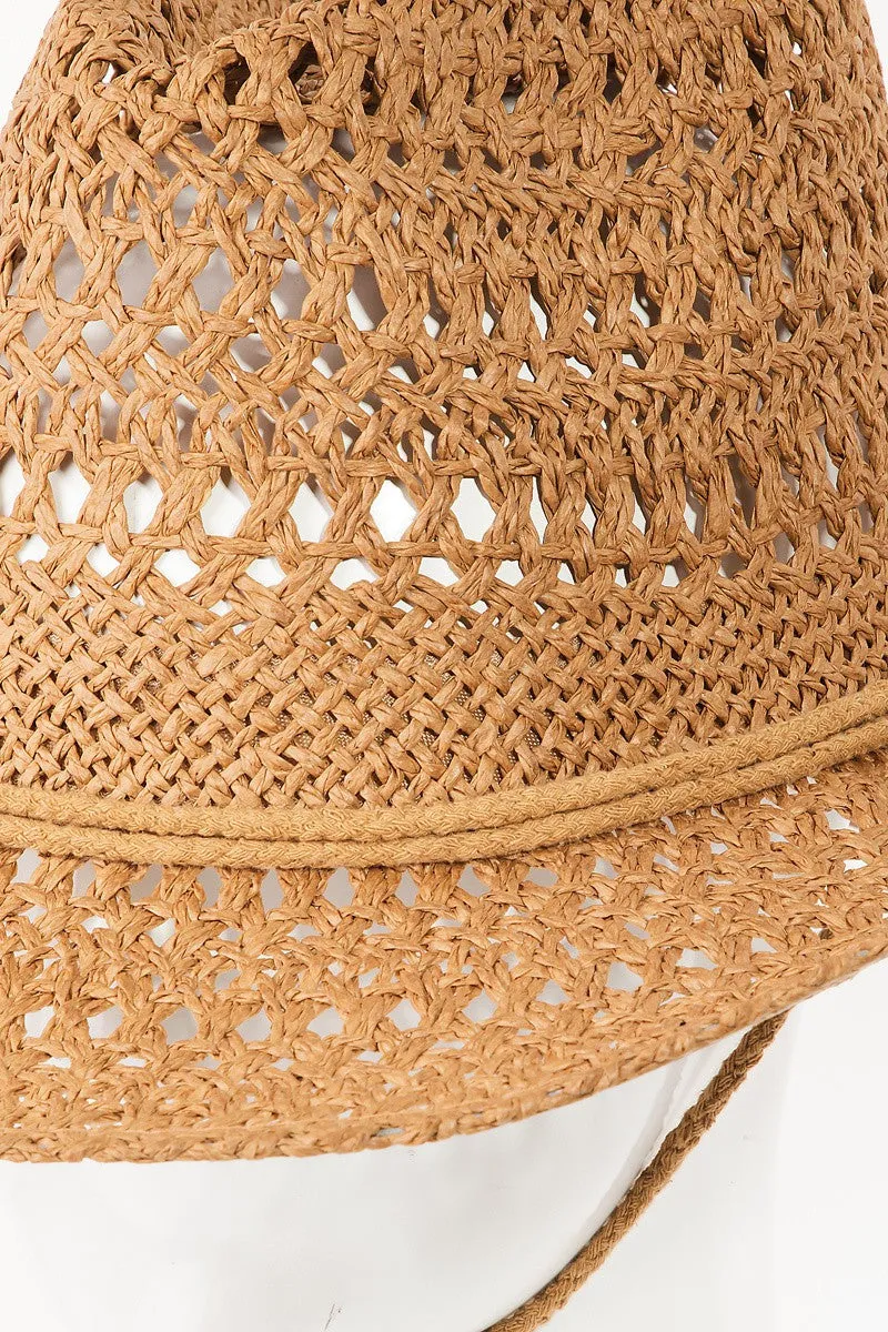 Sunset and Swim  Rope Strap Straw Braided Hat