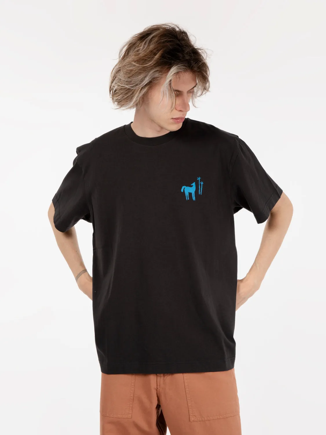 T-shirt blue shadow carbon black