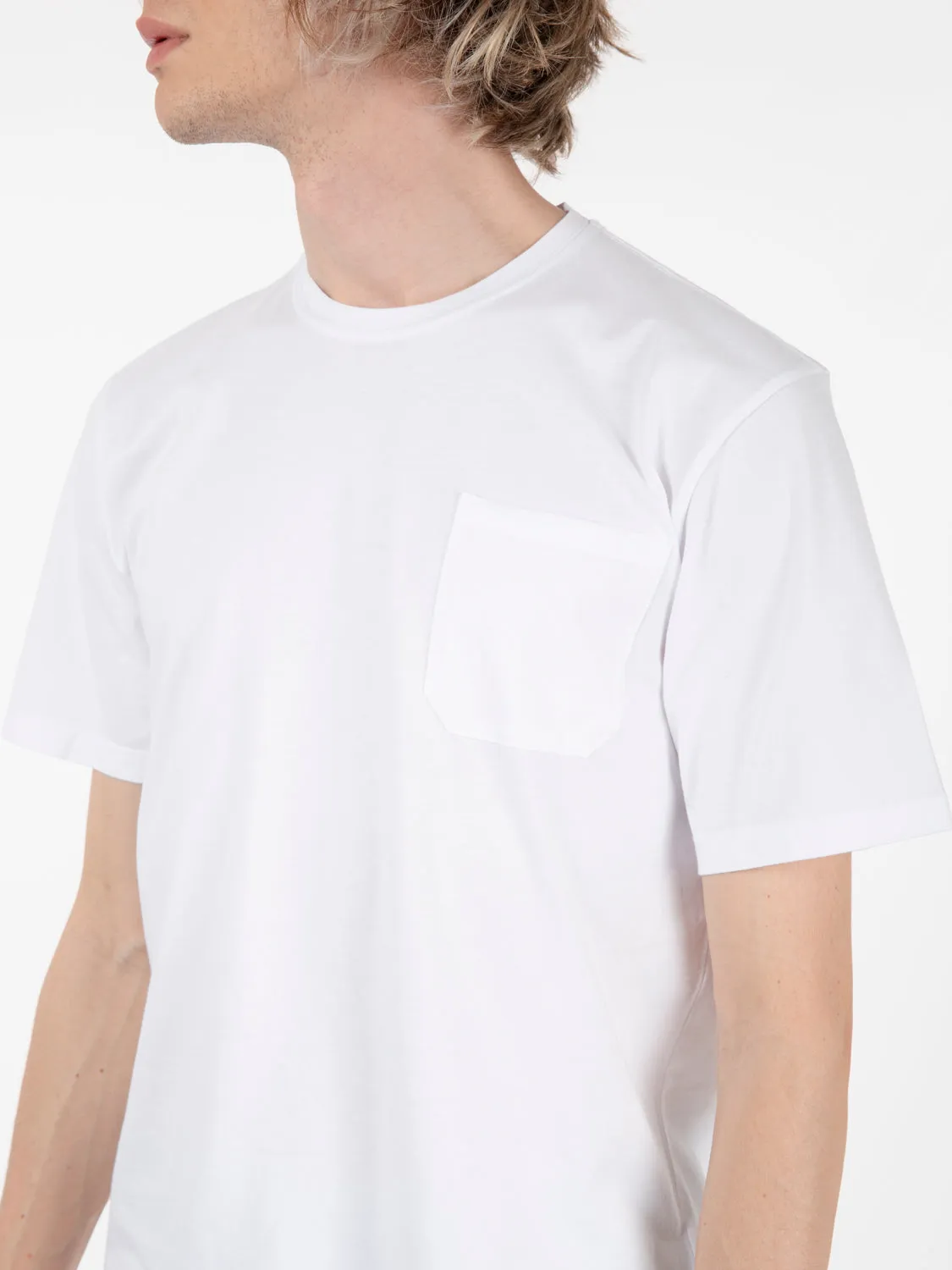 T-Shirt con taschino bianco