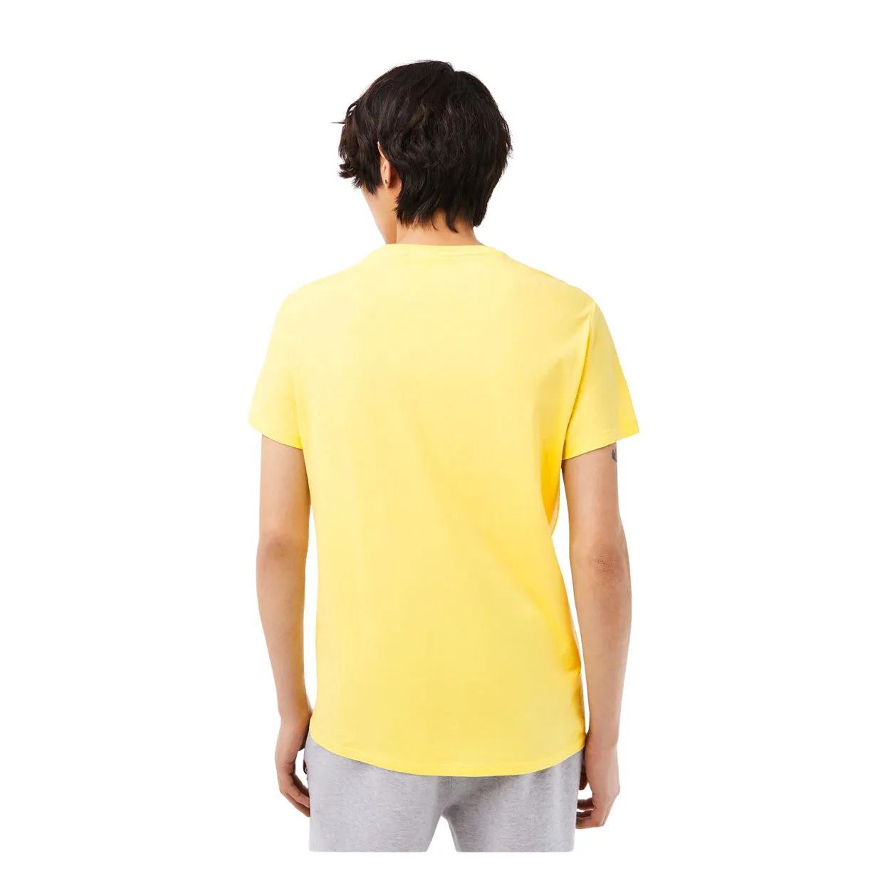 T-shirt Lacoste Girocollo Cotone Pima Giallo