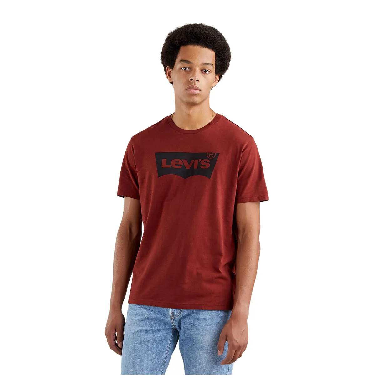 T-shirt Levi's Girocollo Stampata Bordeaux / Nero