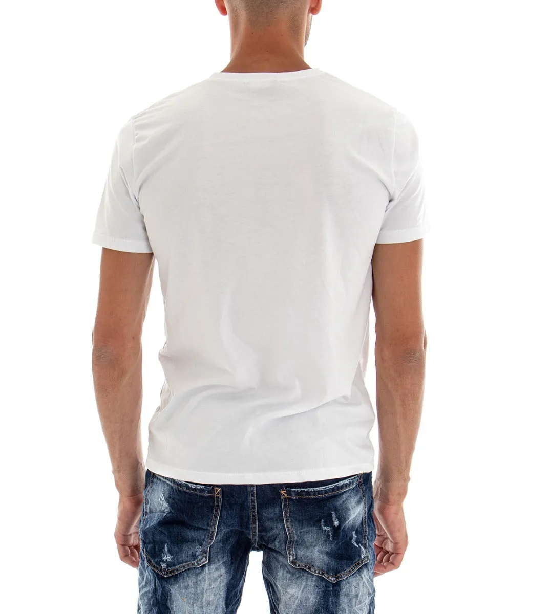 T-shirt Uomo Maglia Manica Corta Stampa Cotone MOD Girocollo GIOSAL