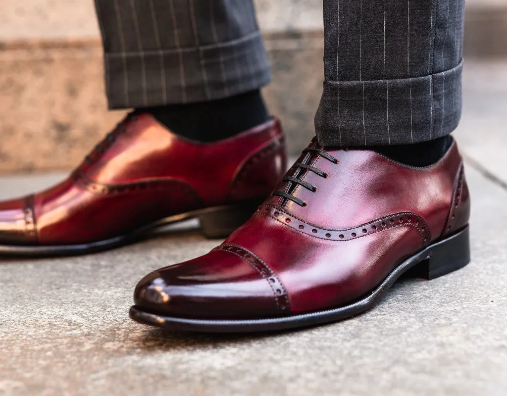 The Brando Semi-Brogue Oxford - Oxblood