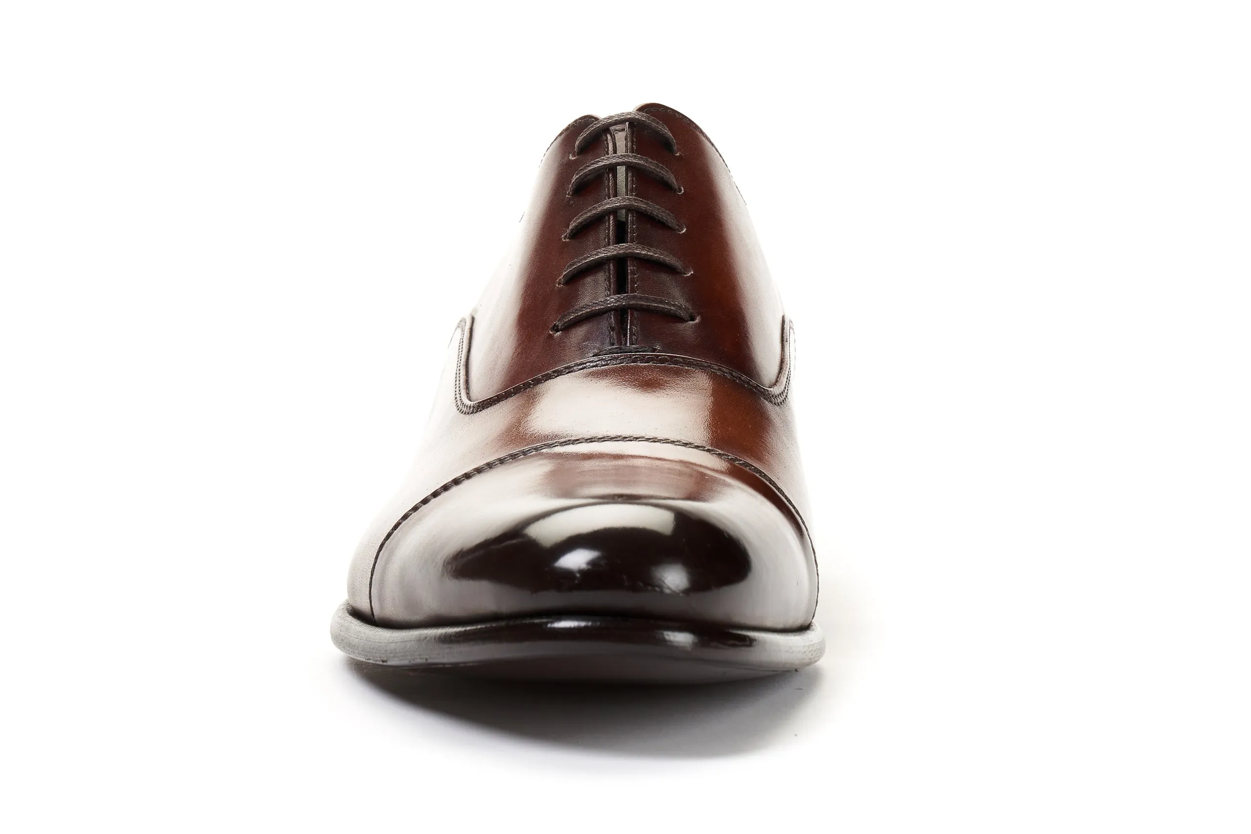 The Cagney II Stitched Cap-Toe Oxford - Brown