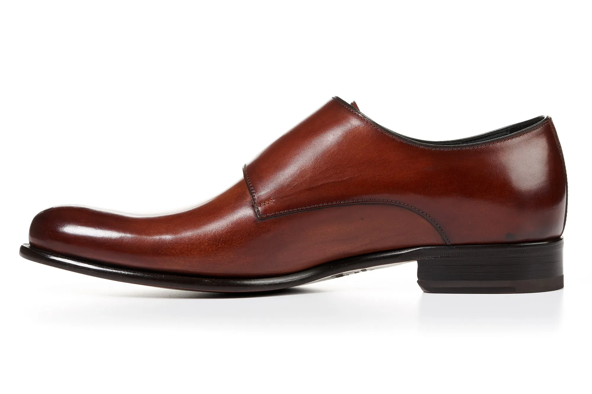 The Poitier Double Monk Strap - Havana Brown