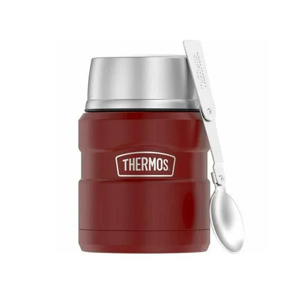 Thermos elik Yemek Termosu Mat Krmz 0.47 L