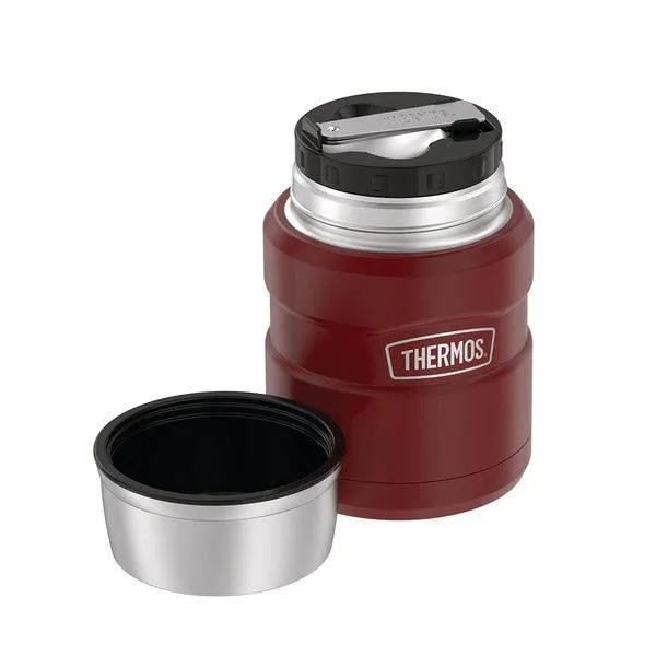 Thermos elik Yemek Termosu Mat Krmz 0.47 L