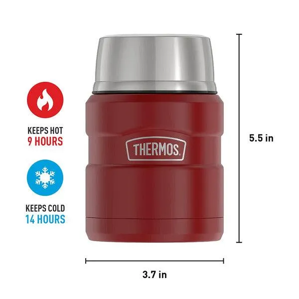 Thermos elik Yemek Termosu Mat Krmz 0.47 L