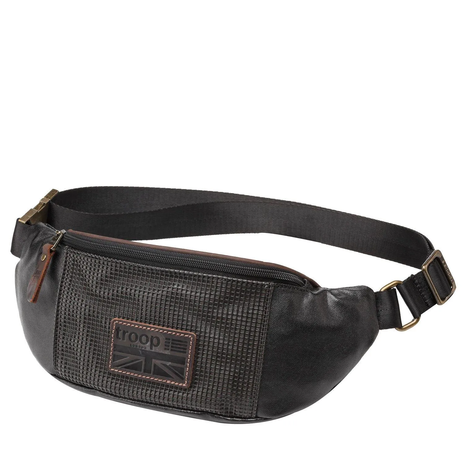 TRP0462 Troop London Heritage Coated Canvas Casual Waist Bag