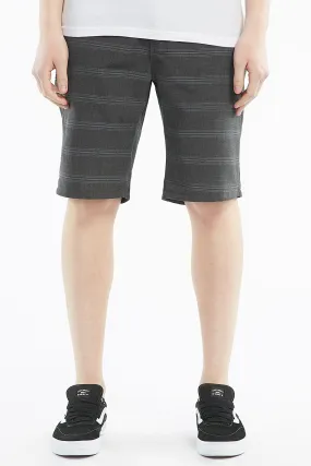 West 49 Guys Grey Stripe Shorts