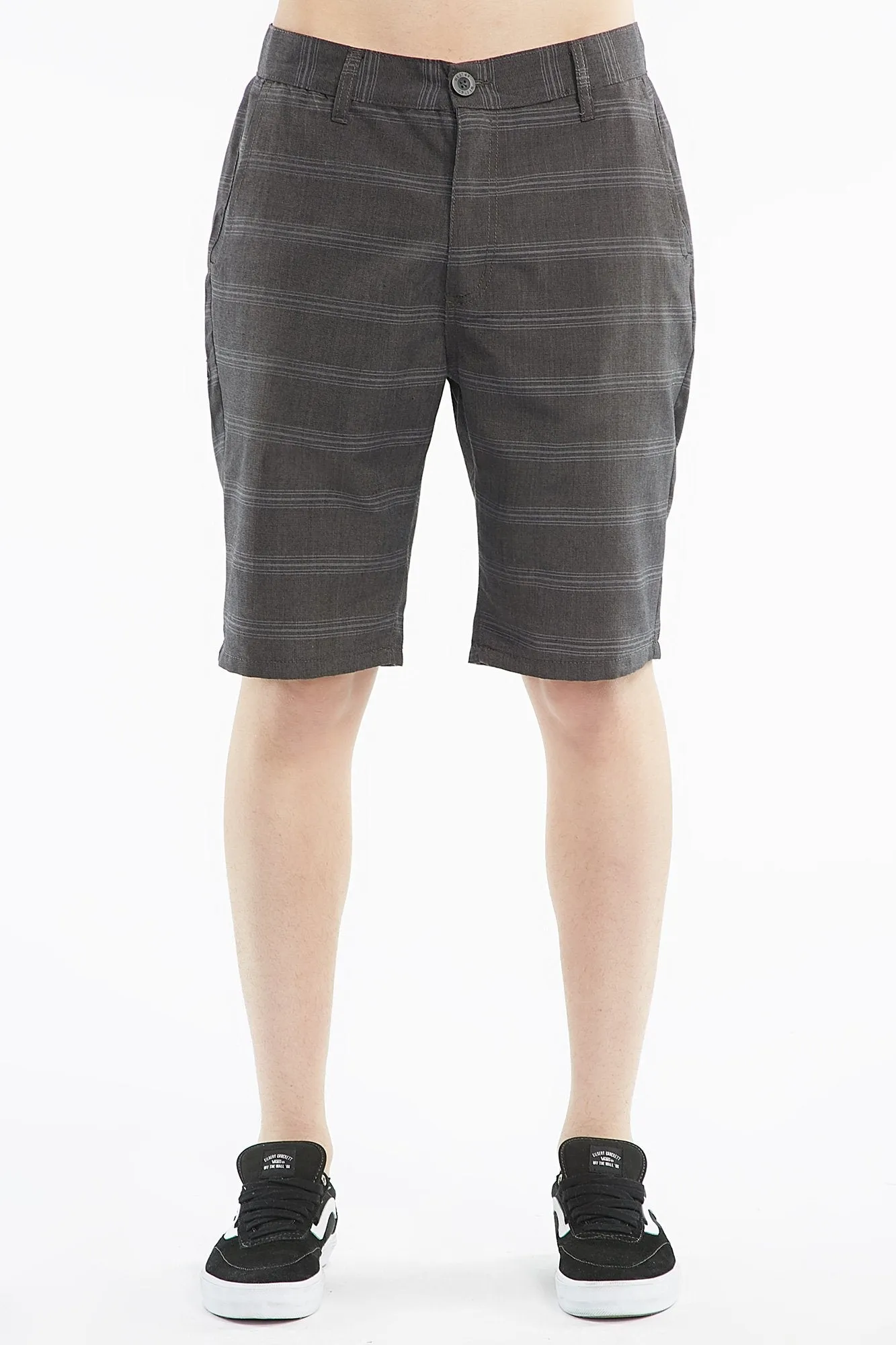 West 49 Guys Grey Stripe Shorts