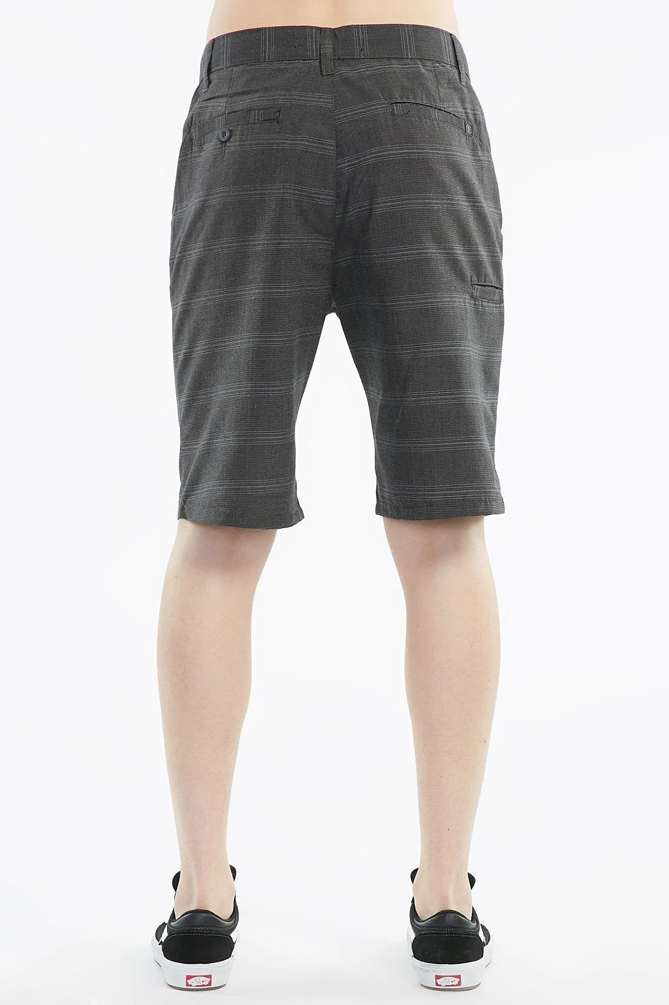 West 49 Guys Grey Stripe Shorts