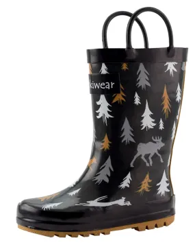 Wildlife Tracker Loop Handle Rubber Rain Boots