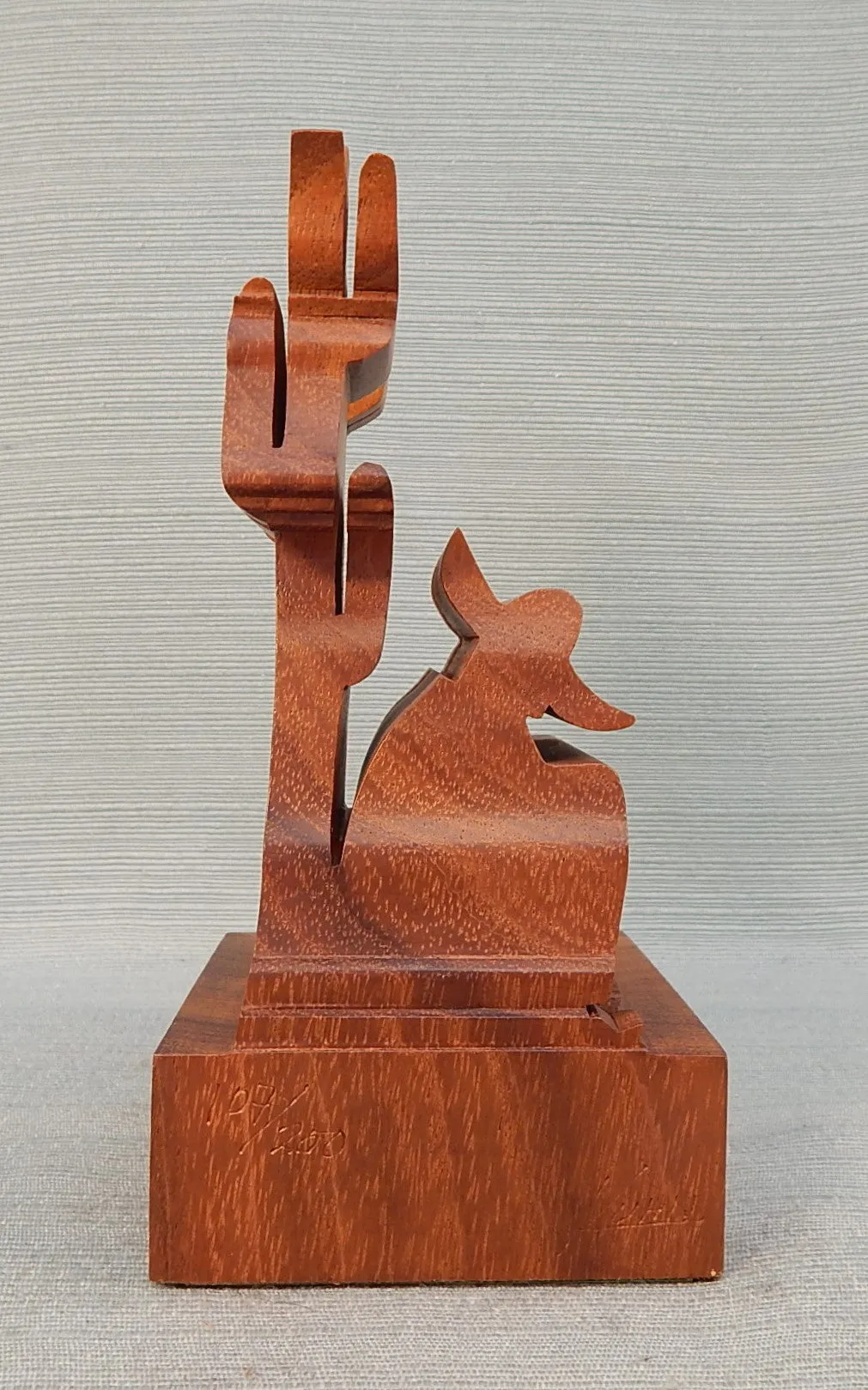 Wood Sculpture in the Style of Guillermo Kuhn Sanchez - Very Good Condition